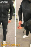 Znbbw Spring Men's Zipper Hoodie Coat + Long Pants 2pc Set High Quality Casual Sweatpants Outfit Fashion Solid Slim Men Tracksuits