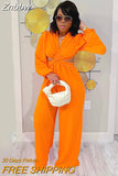 Znbbw Sexy Hollow Out Pleated Jumpsuit Fashion V-neck Long Sleeve Wide Leg Trousers Rompers 2023 Spring Female Elegant Outfit