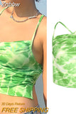 Znbbw Harajuku Mesh Sleeveless Crop Tops Women Summer Sexy Camisoles Y2k Aesthetics Vintage Cropped Corset Tanks Tops 90s Clothes 0410