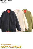 Znbbw TRAF 2023 Spring Warm Jacket Women Outerwear With Zipper Bomber Jacket Coat Women Thicken Coat Top Women