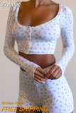 Znbbw Women's Fall Vintage Clothes 2Pcs Outfits Flower Print Short Sleeve Button Tops + High Waist Shorts Set 2023 Autumn Pajamas Sets