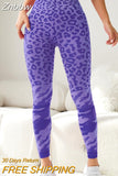 Znbbw Women Leopard Seamless Leggings High Waist Lifting Hip Honey Peach Fitness Leggings Running Sports Quick Drying Yoga Pants
