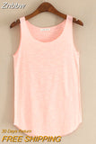 Znbbw Qualitity Fitness Tank Top New T Shirt Loose Model Women T-shirt Cotton O-neck Slim Tops Fashion Woman Clothe