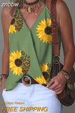 znbbw Summer Sleeveless Fashion Camis Women's Casual Loose Commute Sling Tank Tops Female Pattern Printed T-Shirts Vest Clothing