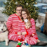 Znbbw Popular Style Christmas Parent-Child Suit Printed Household Pajamas Two-Piece Set Of LQ3066