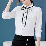 Znbbw Daifei 2024 Spring And Summer New Korean Version Of Large-Size Thin Fashion Shirts Casual Ladies Fashion Chiffon Shirts