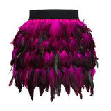 Znbbw Costume Jazz Dance Luxury Peacock Feather Skirt Stage Dress Irregular Skirt