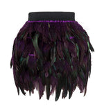 Znbbw Costume Jazz Dance Luxury Peacock Feather Skirt Stage Dress Irregular Skirt