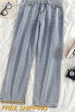 Znbbw Women Jeans High Waist Clothes Wide Leg Denim Clothing Blue Streetwear Vintage Quality 2023 Fashion Harajuku Straight Denim Pant