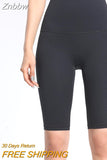Znbbw Five Point Leggings Women Cycling Shorts Hip Lift Yoga Shorts Pants Nude Fabric Gym Run Fitness Pants Tight Riding Shorts