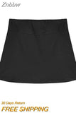 Znbbw y2k dark mini skirt Korean fashion casual skirt 90s vinatge summer irregular split high waist elastic sports skirt women