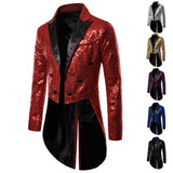 Znbbw Men Shiny Sequin Glitter Embellished Blazer Jacket Men Nightclub Prom Suit Blazer Costume Homme Singers Stage Clothes Tuxedo new