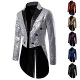 Znbbw Men Shiny Sequin Glitter Embellished Blazer Jacket Men Nightclub Prom Suit Blazer Costume Homme Singers Stage Clothes Tuxedo new