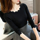 Znbbw Autumn New Women's Sweaters Women's Head Set Inside Long-sleeved Sweater Slim Bottoming Shirt Was Thin