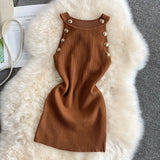 Znbbw Women Gold Buttons Halter Collar Tank Tops Female Stretchable Thin Hollow Out Camisole Sleeveless Short T-shirts Tees