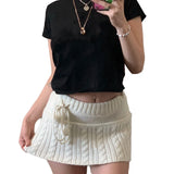 Znbbw Boho Floral Pleated Skirt Frill Low Waisted Sweet Vintage Short Skirts Women Aesthetic Grunge Fairycore Kawaii Clothes