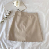 Znbbw Colors PU Leather Mini Skirt Women 2024 New Mini Sexy High Waist Bodycon Above Knee Skirt Pencil Skirt for Slim Girls