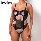 Znbbw Women Autumn Winter Long Sleeve Square Collar Rose Printed Bodycon Package Hip Mini Dress 2023 Fall Clothes Streetwear