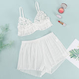 Znbbw Women Lace Sleepwear Sleeveless Transparent Nightwear Lace Cami Top Pajama Sets Femme Sexy Lingerie Pyjamas Women