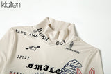 Znbbw Women Long Sleeve Turtleneck Letters Print Slim Sexy Skinny T-Shirt Fashion Spring New Streetwear Basic Hip Hop Top New