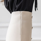 Znbbw Summer Autumn New Women's Stretch Slim Elegant Wrap Hip Skirt Ladies Office Knee-Length Casual Bodycon Solid Pencil Skirts