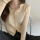 Znbbw Colors Women O-Neck Knitted Casual Short Sweaters Cardigans Lady Knitting Soft Autumn Spring Twisted Cardigan Female