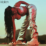 Znbbw Autumn Fashion Casual PU Leather Stacked Pants For Women Autumn New Skinny Stretch Wild Basic Female Leggings Y2K 914