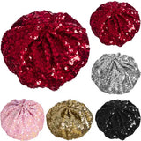 Znbbw Muticolor Sequin Basco Hat Beret Disco Fancy Dress Party Costume Headwear