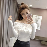 Znbbw Women Knitting Full Sleeve Patchwork Sweaters Pullovers Girls Slim Floral Knitted Knitwear Tops GTA014