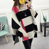 Znbbw Winter Shawl Warm Casual Loose Knitted Tops 2024 Women Pullover Female Sweater Fashion