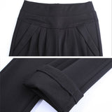 Znbbw Harem Pants For Women Comfortable Casual Stretch Straight Trousers Womens Black Navy Pantalones Mujer Size S-6XL