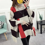 Znbbw Winter Shawl Warm Casual Loose Knitted Tops 2024 Women Pullover Female Sweater Fashion