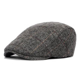 Znbbw Mens Flat Cap Beret herringbone Newsboy Bakerboy Hat Gatsby Peaky Blinders