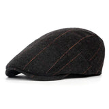 Znbbw Mens Flat Cap Beret herringbone Newsboy Bakerboy Hat Gatsby Peaky Blinders