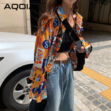 znbbw Style Patchwork Long Sleeve Loose Women Blouse Shirt y2k Button Up Oversize Ladies Shirts 2023 Spring Female Tops Clothe