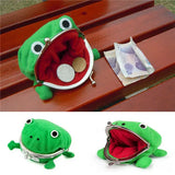 Znbbw Cartoon Frog Coin Holder Purse Wallet Shape Fluff Clutch Cosplay Green Mini Purse Pouch new hot