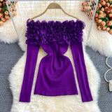 Znbbw Women Knitting Full Sleeve Patchwork Sweaters Pullovers Girls Slim Floral Knitted Knitwear Tops GTA014
