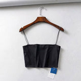 Znbbw Summer Women's Crop Top Sexy Elastic Cotton Camis sleeveless Short Tank Top Bar