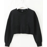 Znbbw Women Ladies Hoodies Autumn Long Sleeve Loose Hoodies Casual Crop Tops Solid