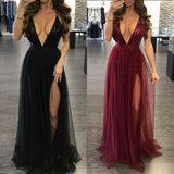 Znbbw Elegant Ladies Women Sleeveless Sequins Glitter Deep V Neck Backless Lace Up High Waist Evening Party Maxi Slip Dress
