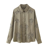 Znbbw Street Style Beaded Embroidered Shirt With Beaded Embroidered Pants In Spring 2024