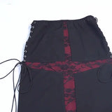 Znbbw Summer 2024 New Hip Skirt Dark Wind Sexy Cross Splicing Basic Tie-Up Half-Skirt Woman
