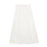 Znbbw New Spring Style Wide-Pleated Zipper Fashionable Bucket Cover Skirt 4043040