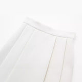 Znbbw New Spring Style Wide-Pleated Zipper Fashionable Bucket Cover Skirt 4043040