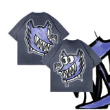 Znbbw T-Shirt Men's Hip Hop Animation Exaggerated Printed T-Shirt Super Big Goth Harajuku Street Clothing Casual Top