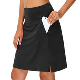 Znbbw Solid Color Medium Waist Skirt Golf Skirt Sports Tennis Yoga Five-Point Skirt Trousers