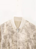 Znbbw Spring Printed Short Pilot Jacket 2010723 Printed Miniskirt Suit