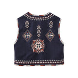 Znbbw New Embroidered Round-Neck Cardigan In Summer And A Fashionable Short Vest