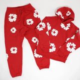 Znbbw Tide Brand Foam Print Loose Sweater Y2K Hip Hop Street Suit For Men And Women