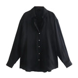 Znbbw Spring Style New Spring Satin Texture Classic Shirt 7969046